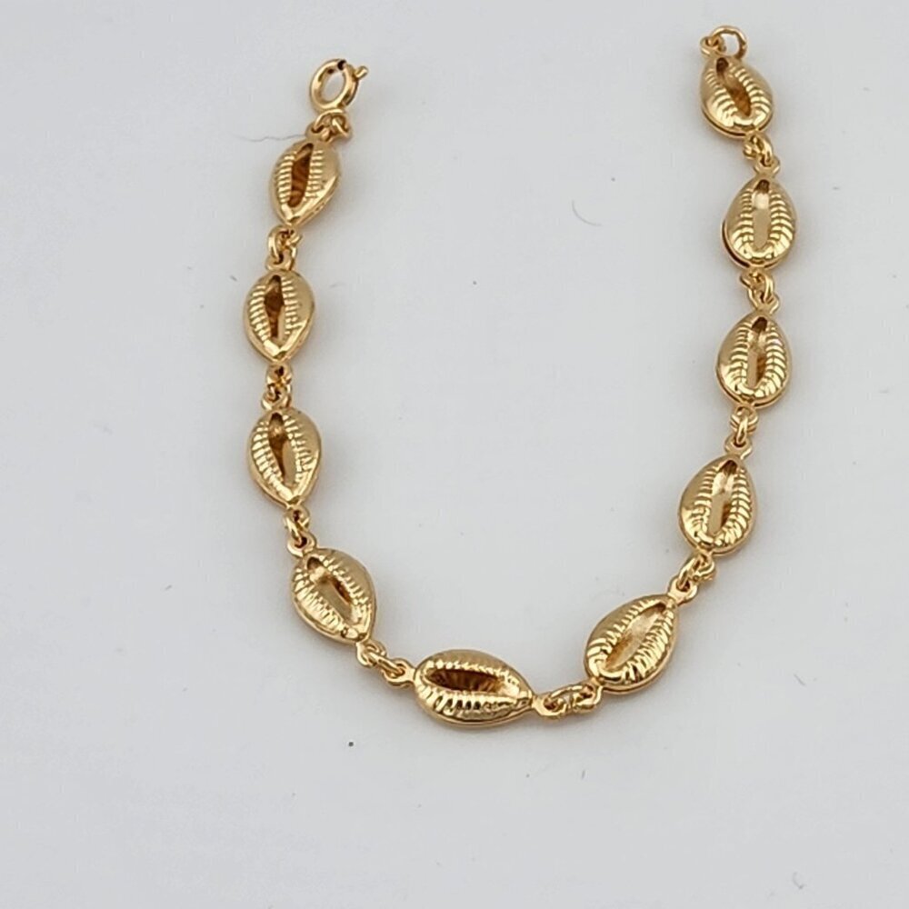 Brand New Brazilian 18k Gold Filled Cowrie Shell Bracelet - Picture 4 of 9